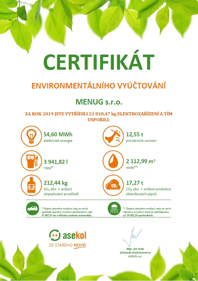 certifikát