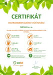 Certifikát za rok 2019