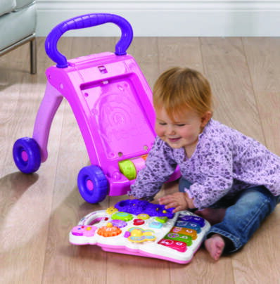 VTECH Chodítko - Uč se a poznávej, růžové (česká verze)