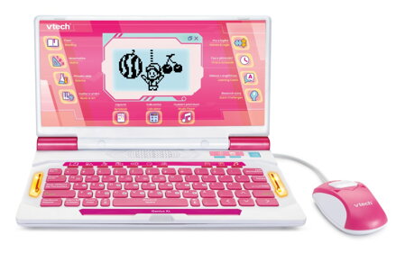 VTech Genius XL – vzdělávací notebook CZ růžový (dvojjazyčný)