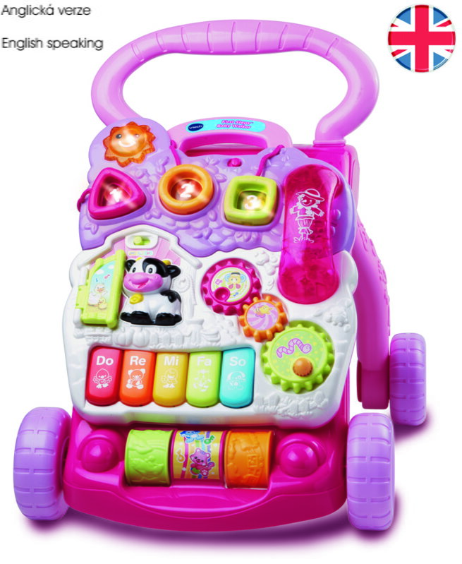 Chodítko Vtech růžové (rozbaleno)