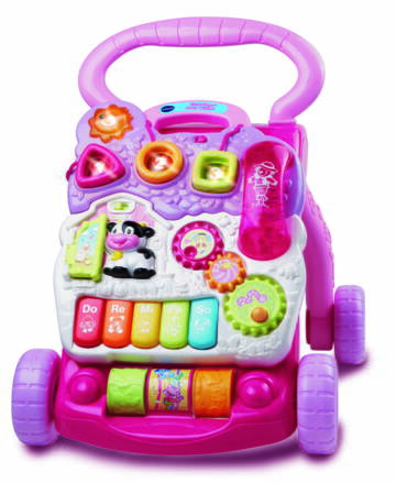 VTECH Chodítko - Uč se a poznávej, růžové (česká verze)